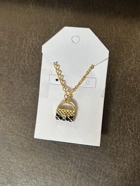 Gold Handbag Charm Pendant Necklace - Women's Jewelry